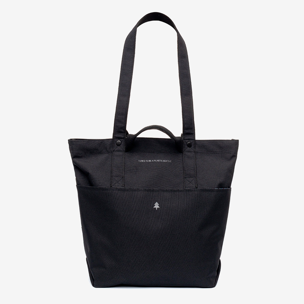 Raw Tote Bag Lefrik USA black lightweight tote with cotton handles and front pocket on Tampa Home & Garden Store
