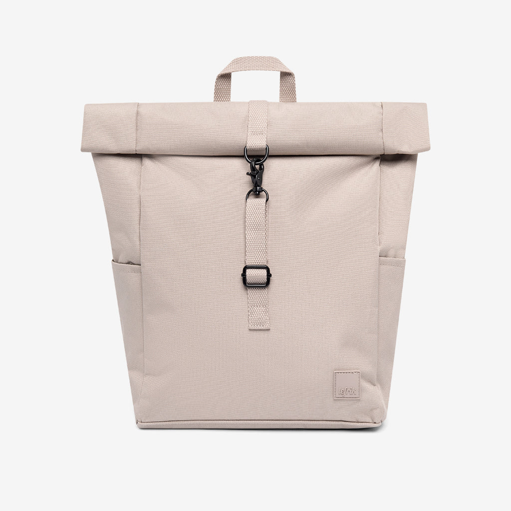 Roll Mini Backpack Ash with padded laptop sleeve by Lefrik USA, roll-top backpack on Tampa Home & Garden Store