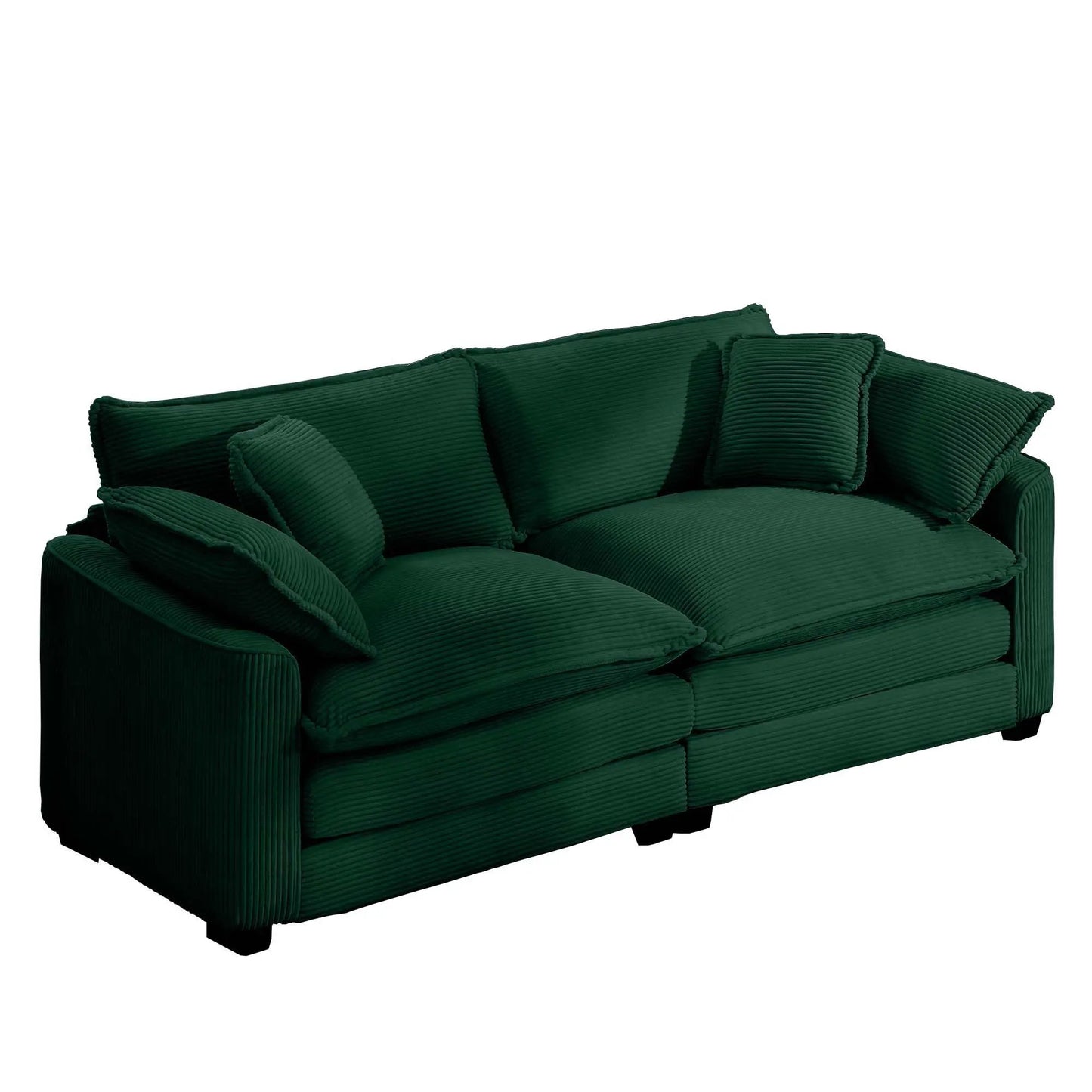 Modern 2 Seater Loveseat with 4 Pillows Elegance