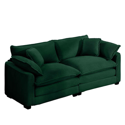Modern 2 Seater Loveseat with 4 Pillows Elegance
