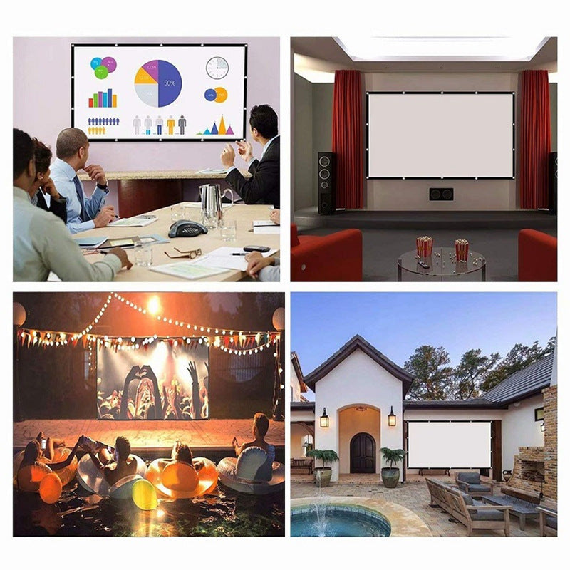 Shadow screen projector screen white in four settings on Tampa Home & Garden Store