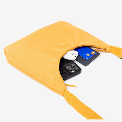 Bico Bag Mustard Crescent Lefrik USA Handbag with zipper compact design on Tampa Home & Garden Store