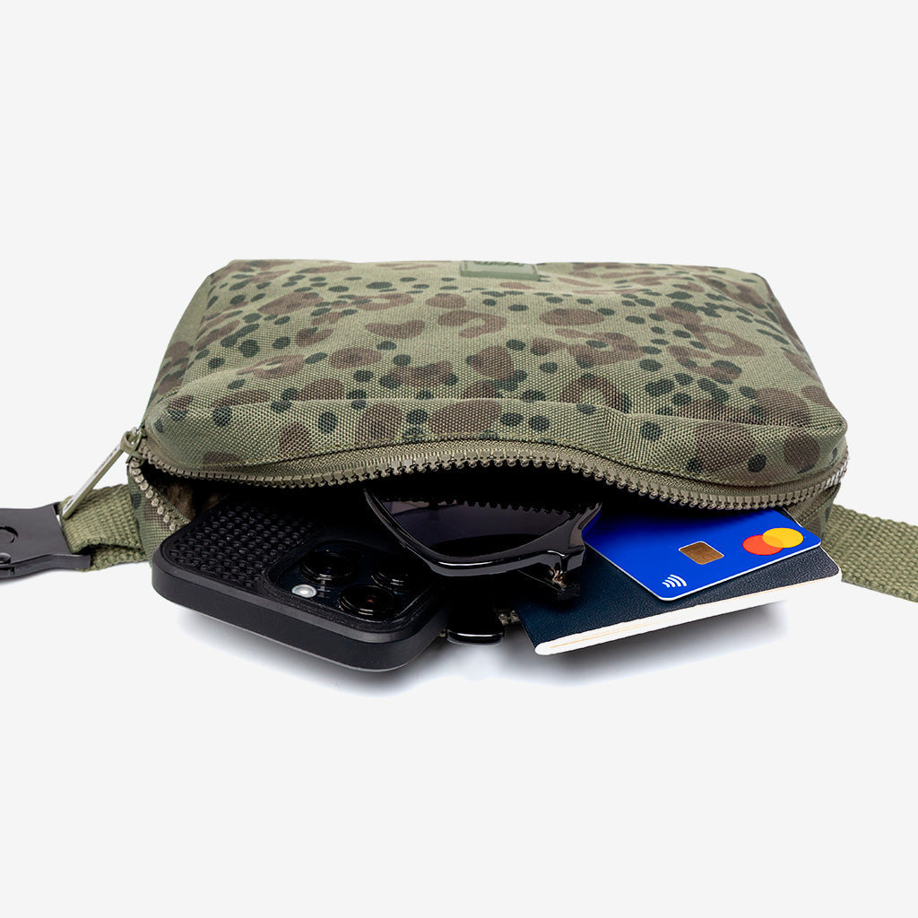 Reef Crossbody Cheetah Bag Lightweight fanny pack by Lefrik USA pocket holds phone and card on Tampa Home & Garden Store