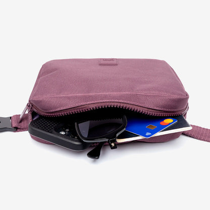 Reef Crossbody Bag maroon RPET Oxford fabric with zipper Lefrik USA fanny pack on Tampa Home & Garden Store