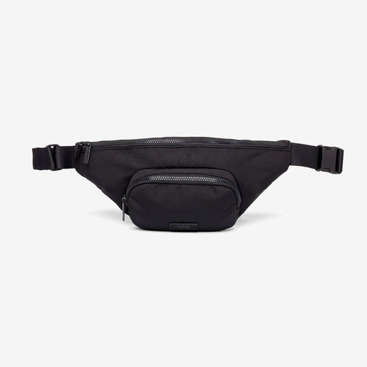 Atlas Crossbody Black Bag with Front Pocket by Lefrik USA, compact nylon waist bag on Tampa Home & Garden Store