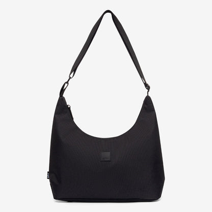Bico Bag crescent black mini bag with single strap, front Lefrik logo patch on Tampa Home & Garden Store