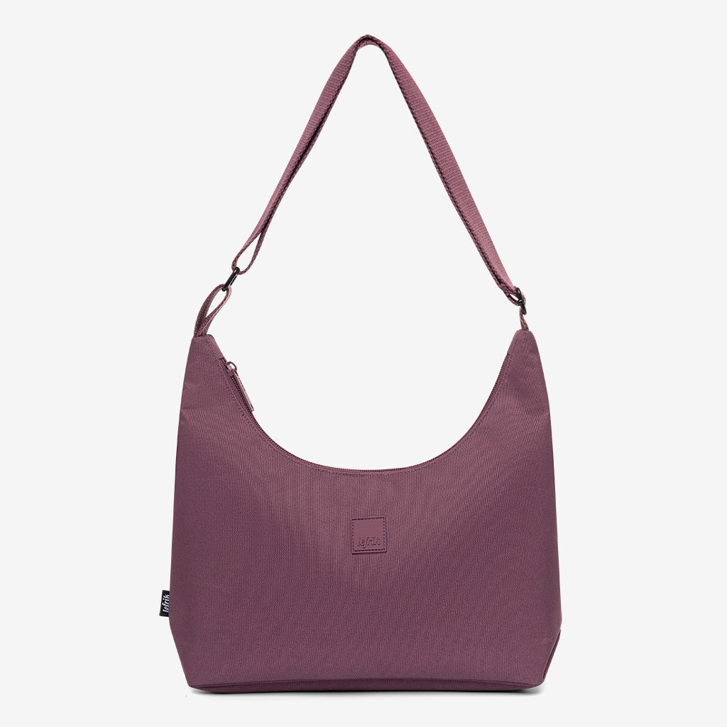 Bico Bag maroon crescent-shaped handbag by Lefrik USA on Tampa Home & Garden Store