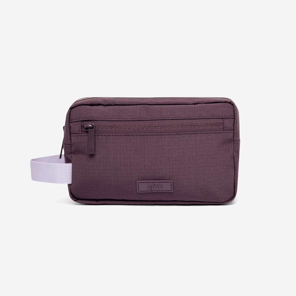 Kei Lithe Washbag wine RPET toiletry bag by Lefrik USA, compact cosmetic bag on Tampa Home & Garden Store