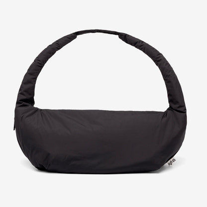 Myra Bag Black Recycled Shoulder Bag by Lefrik USA with padded curved strap on Tampa Home & Garden Store