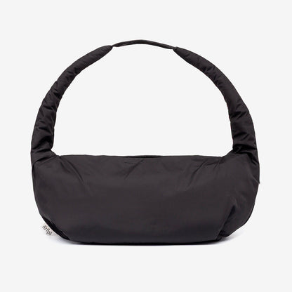 Myra Bag Black Recycled Shoulder Bag Lefrik USA, padded curved shoulder strap on Tampa Home & Garden Store