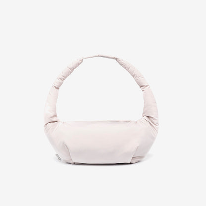 Myra Mini Bag Fossil RPET Quilted Round Handle shoulder bag by Lefrik USA in pale pink on Tampa Home & Garden Store
