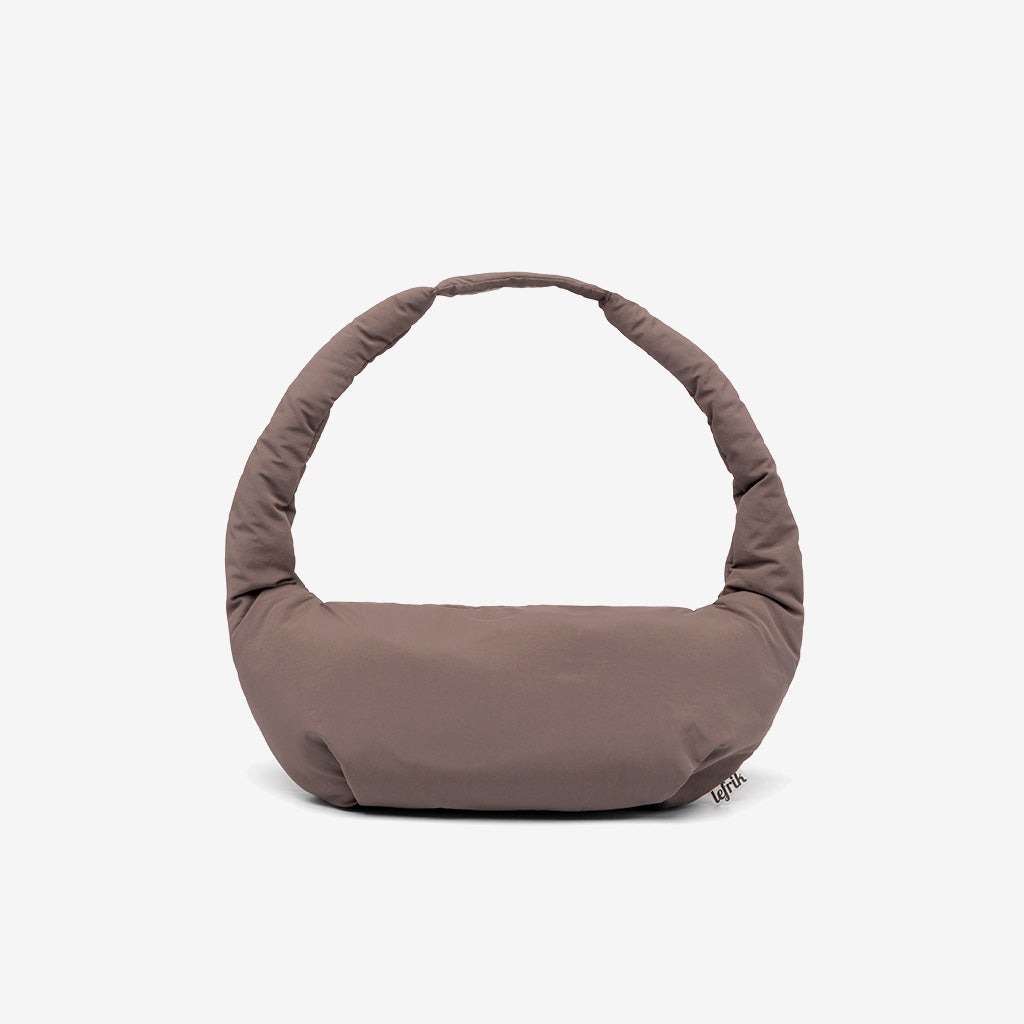 Myra Mini Bag Taupe with Circular Handle by Lefrik USA, shoulder bag on Tampa Home & Garden Store