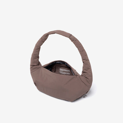 Myra Mini Bag Taupe with circular handle Lefrik USA shoulder bag on Tampa Home & Garden Store