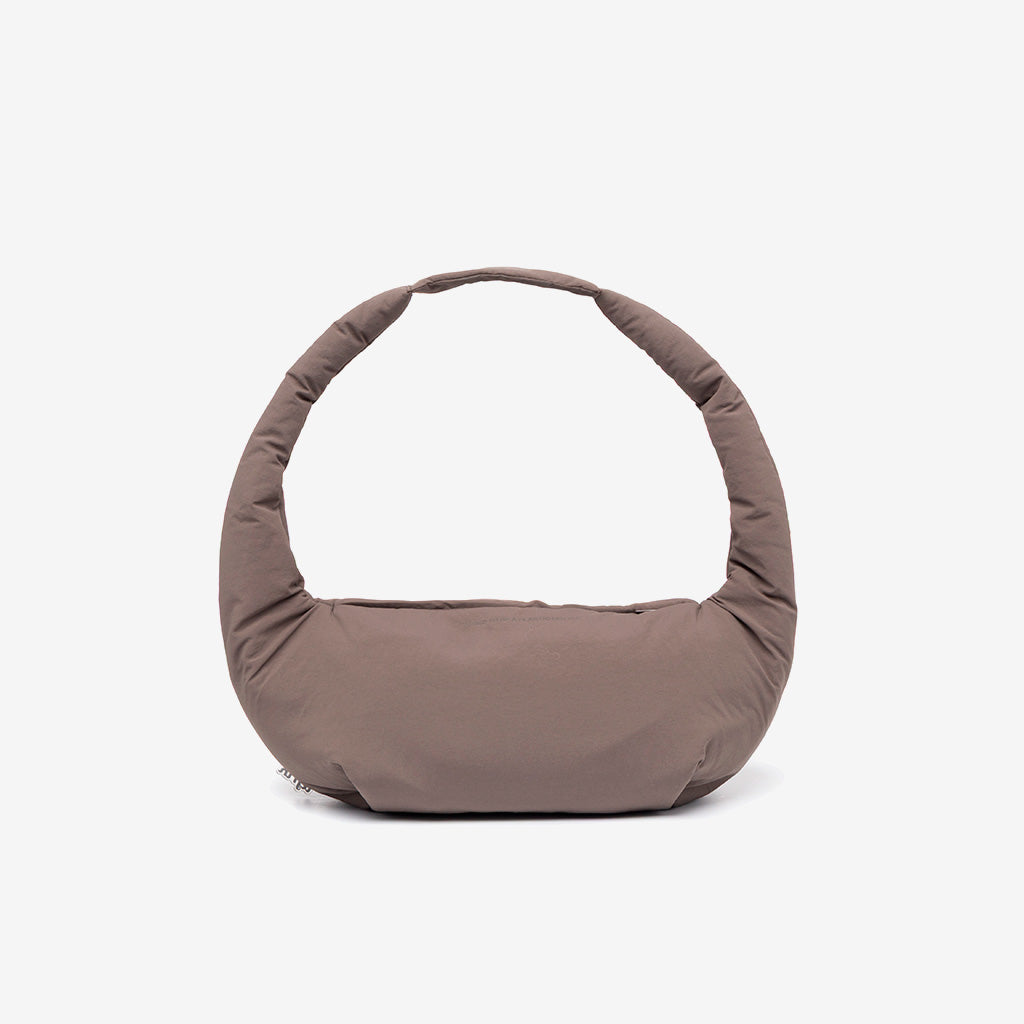 Myra Mini Bag taupe shoulder bag with circular handle by Lefrik USA on Tampa Home & Garden Store