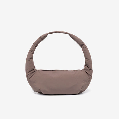 Myra Mini Bag taupe shoulder bag with circular handle by Lefrik USA on Tampa Home & Garden Store