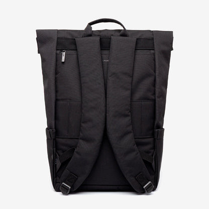 Lefrik USA Roll Backpack Black with Laptop Sleeve, padded shoulder straps on Tampa Home & Garden Store