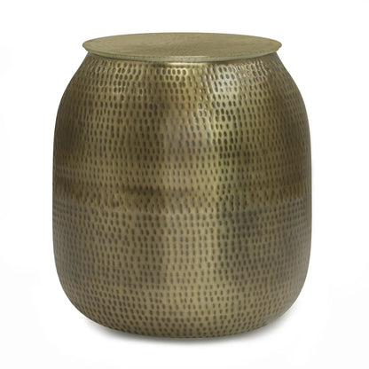 Griffen Handcrafted Metal Storage Accent Table