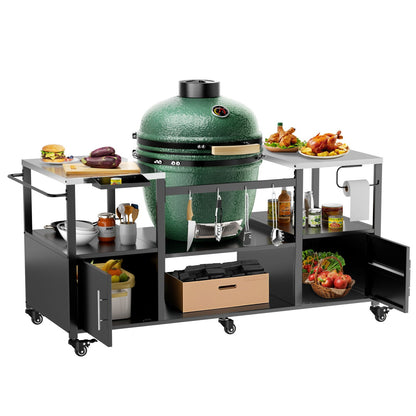 Stainless Steel Outdoor Grill Cart and Table