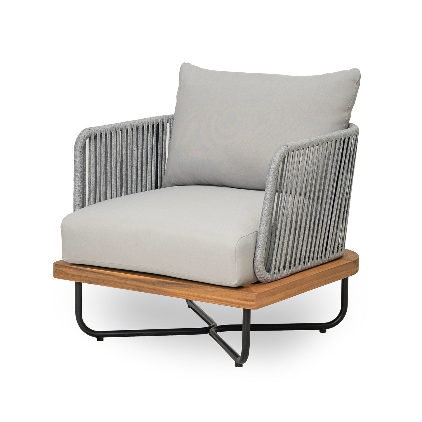Lucca Outdoor Acacia Wood Patio Lounge Chair