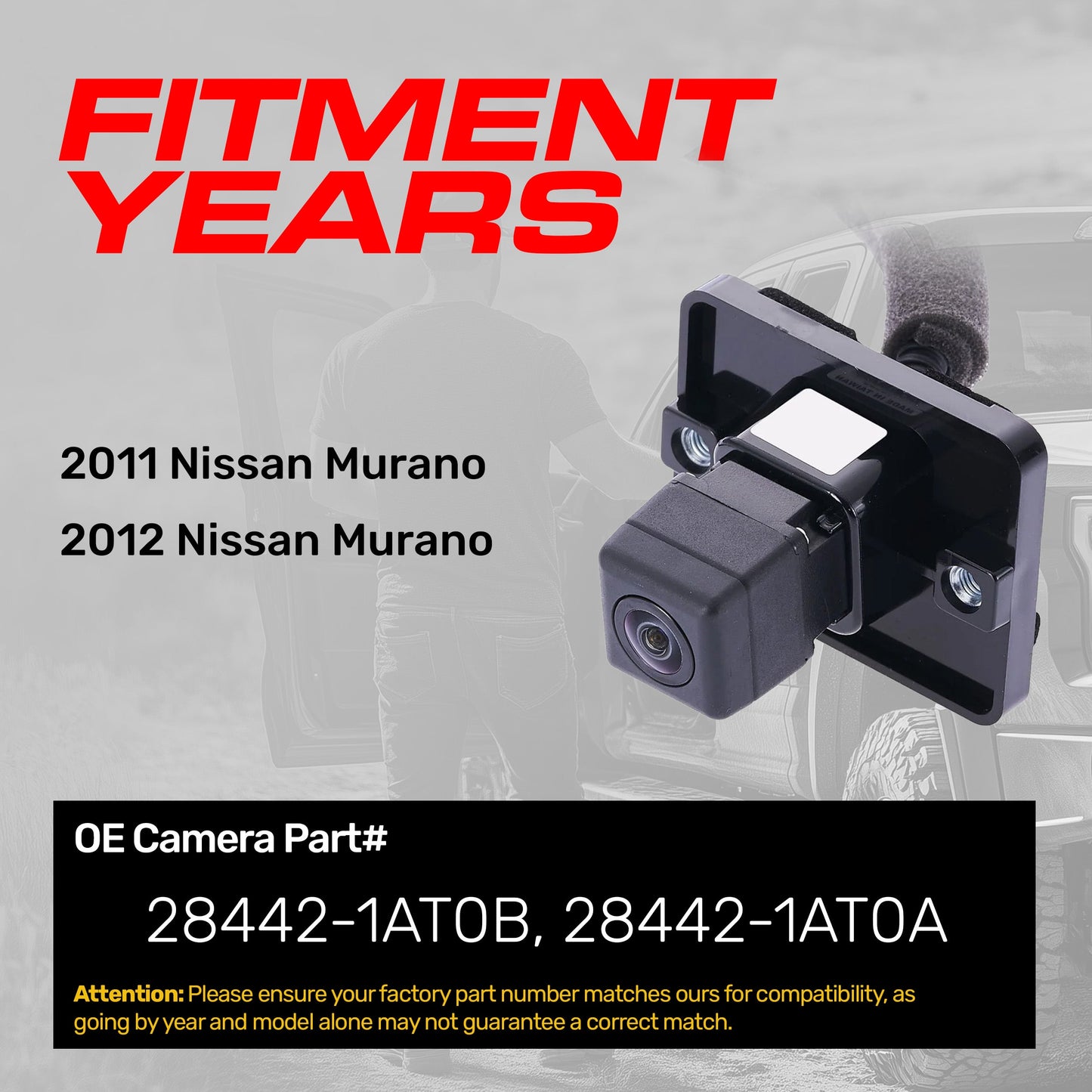 Master Tailgaters OEM backup camera for Nissan Murano 2011-2012, OE Part 28442-1AT0A/B on Tampa Home & Garden Store