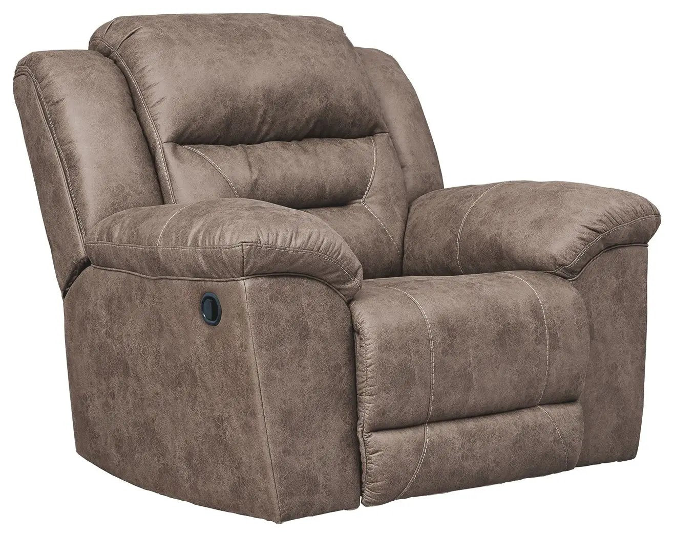 Stoneland rocker recliner brown faux leather with plush cushions by Unique Piece Furniture on Tampa Home & Garden Store