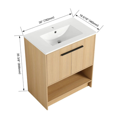 Modern Bathroom Vanity with Ceramic Sink