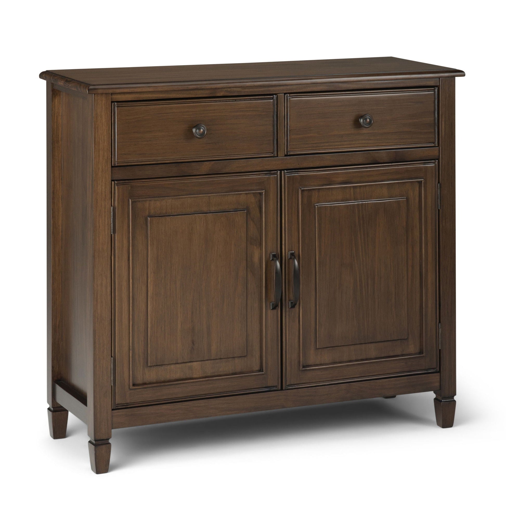 Connaught Entryway Storage Cabinet dark espresso wood with 2 drawers and 2 panel doors on Tampa Home & Garden Store