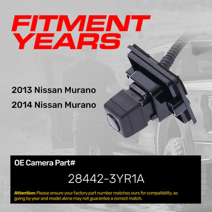 Master Tailgaters OEM backup camera for 2013-2014 Nissan Murano, part 28442-3YR1A on Tampa Home & Garden Store