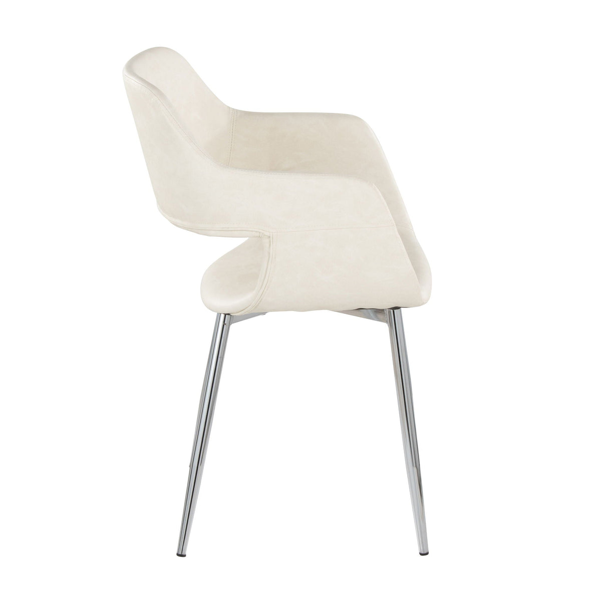Contemporary dining chair set with metal legs in cream upholstery by HouseOfZazla for kids on Tampa Home & Garden Store