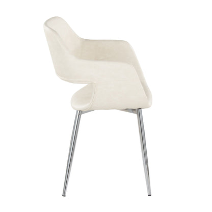 Contemporary dining chair set with metal legs in cream upholstery by HouseOfZazla for kids on Tampa Home & Garden Store