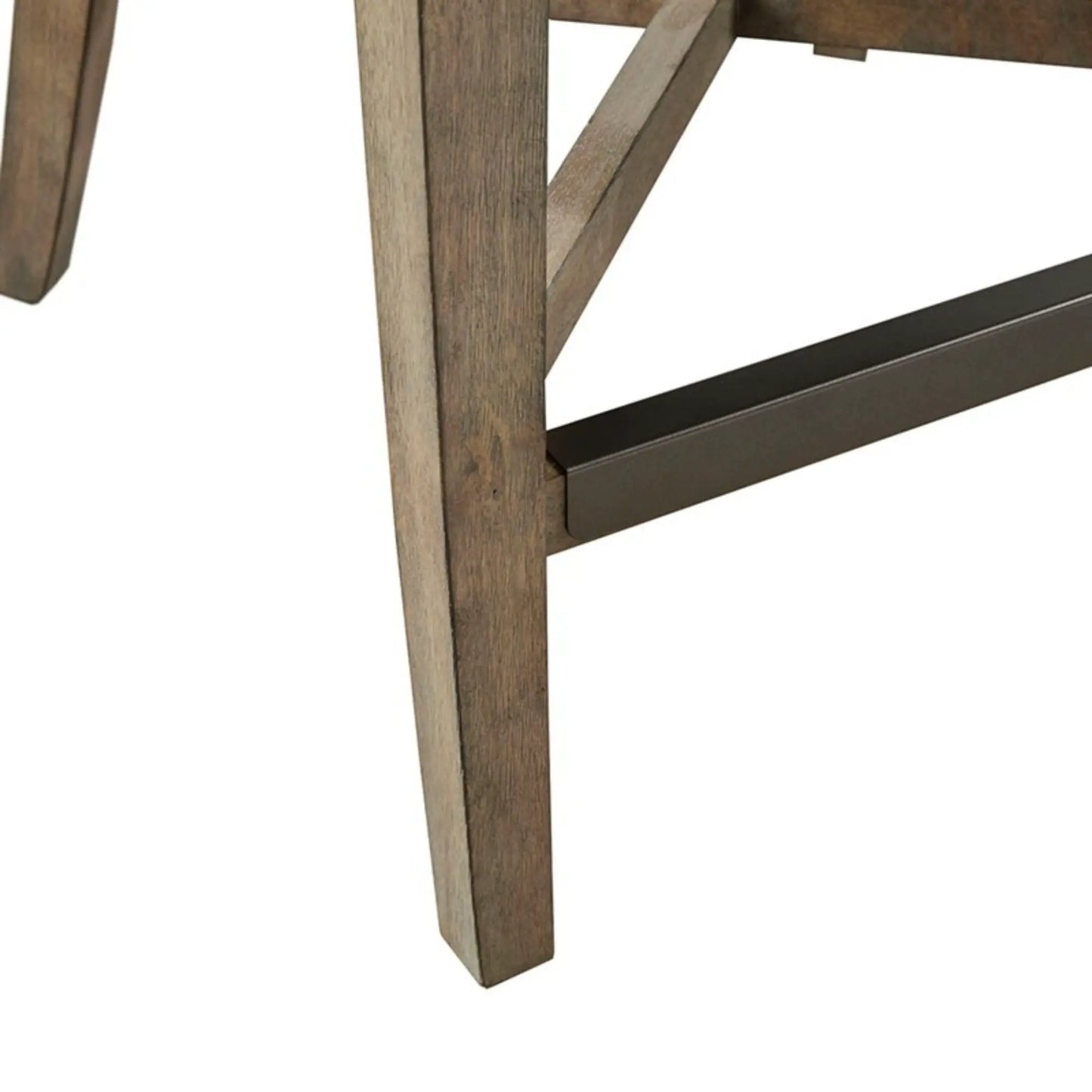 Carson counter stool with swivel seat; rustic wood frame, dark metal footrest, Unique Piece Furniture on Tampa Home & Garden Store
