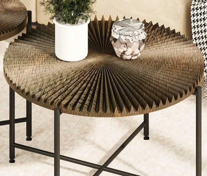 Radial Pattern Coffee and End Table Cover Set