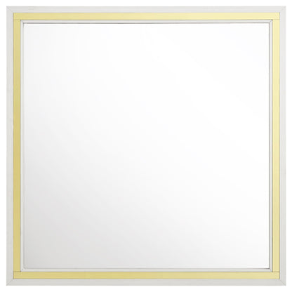 Malcolm Bedroom Mirror Frame silver and gold trim HouseOfZazla 5pc sets on Tampa Home & Garden Store