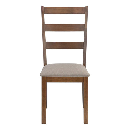 Dining chair side beige upholstered ladder-back with wooden frame Unique Piece Furniture on Tampa Home & Garden Store