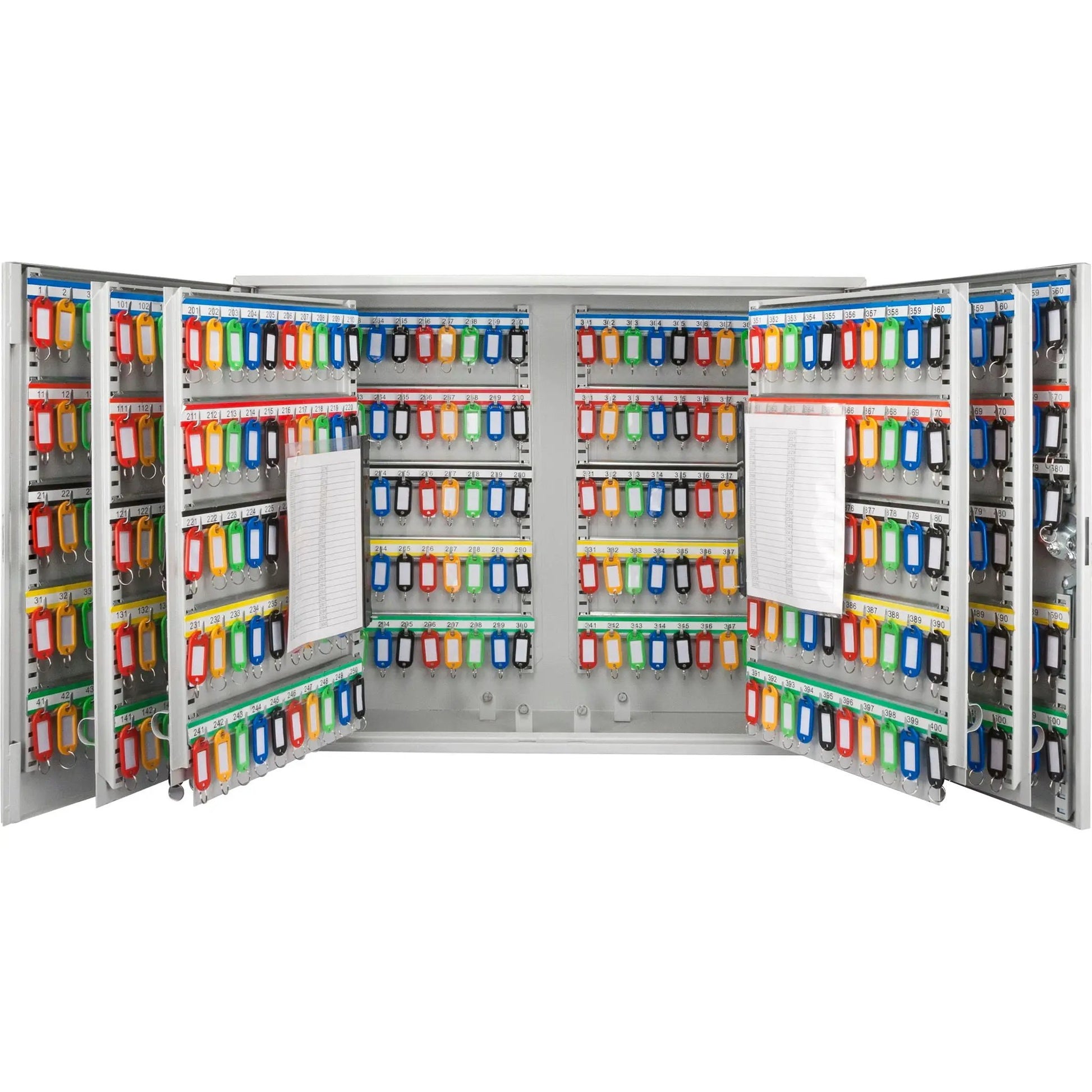 Adjustable key cabinet with lock in gray metal, wall-mounted by Unique Piece Furniture on Tampa Home & Garden Store