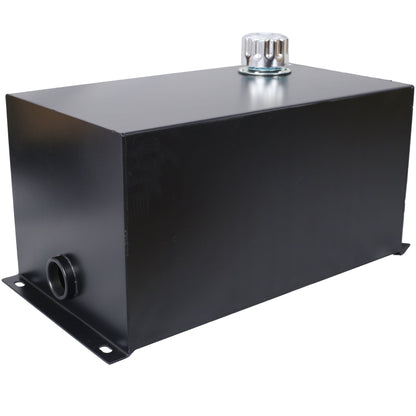 Black steel heavy duty hydraulic fluid tank with breather cap for tractors & trucks on Tampa Home & Garden Store