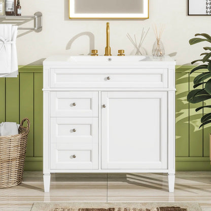Bathroom Vanity With Top Sink and 2 Drawers