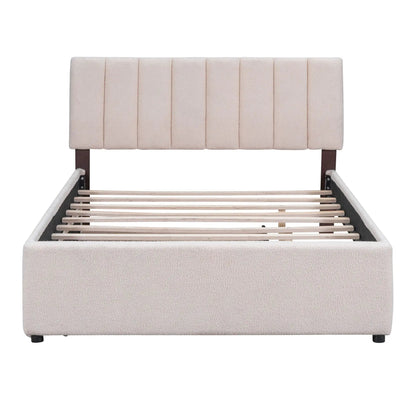 Upholstered Platform Bed With Trundle System