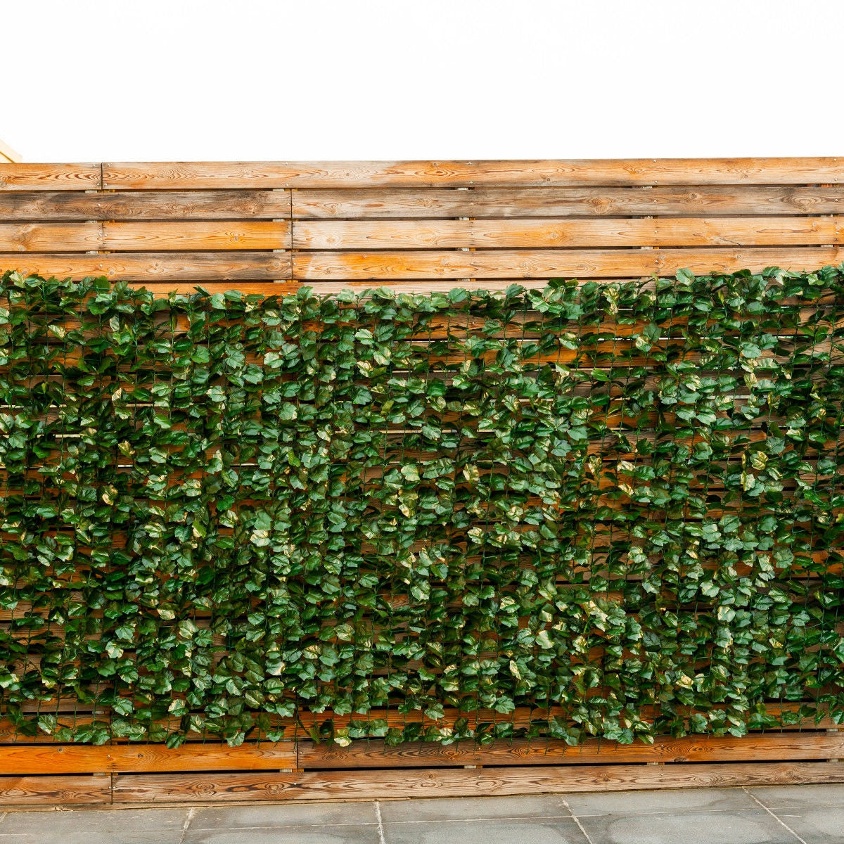 Valla de privacidad decorativa de hojas de hiedra artificial - 59 x 118 pulgadas