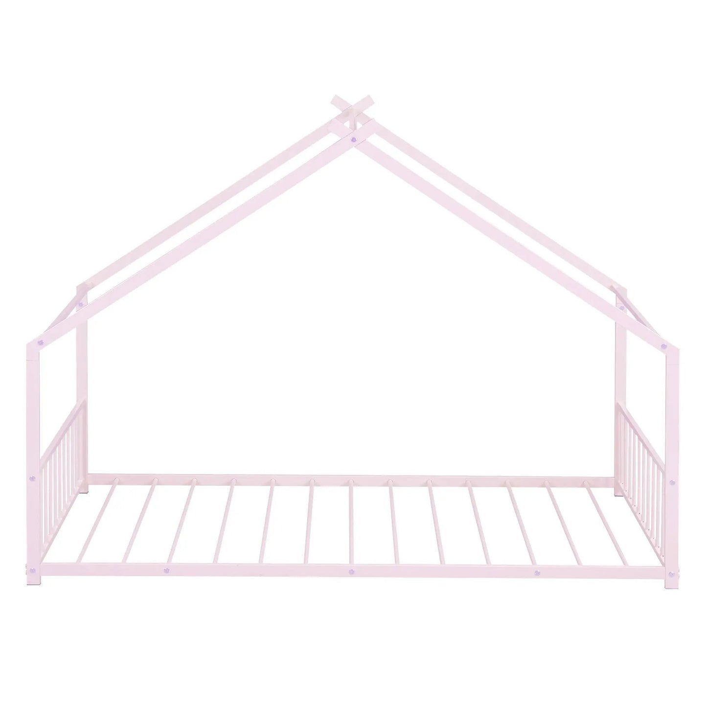 Metal House Bed canopy pale pink metal cross braces Unique Piece Furniture Canopy Bed on Tampa Home & Garden Store