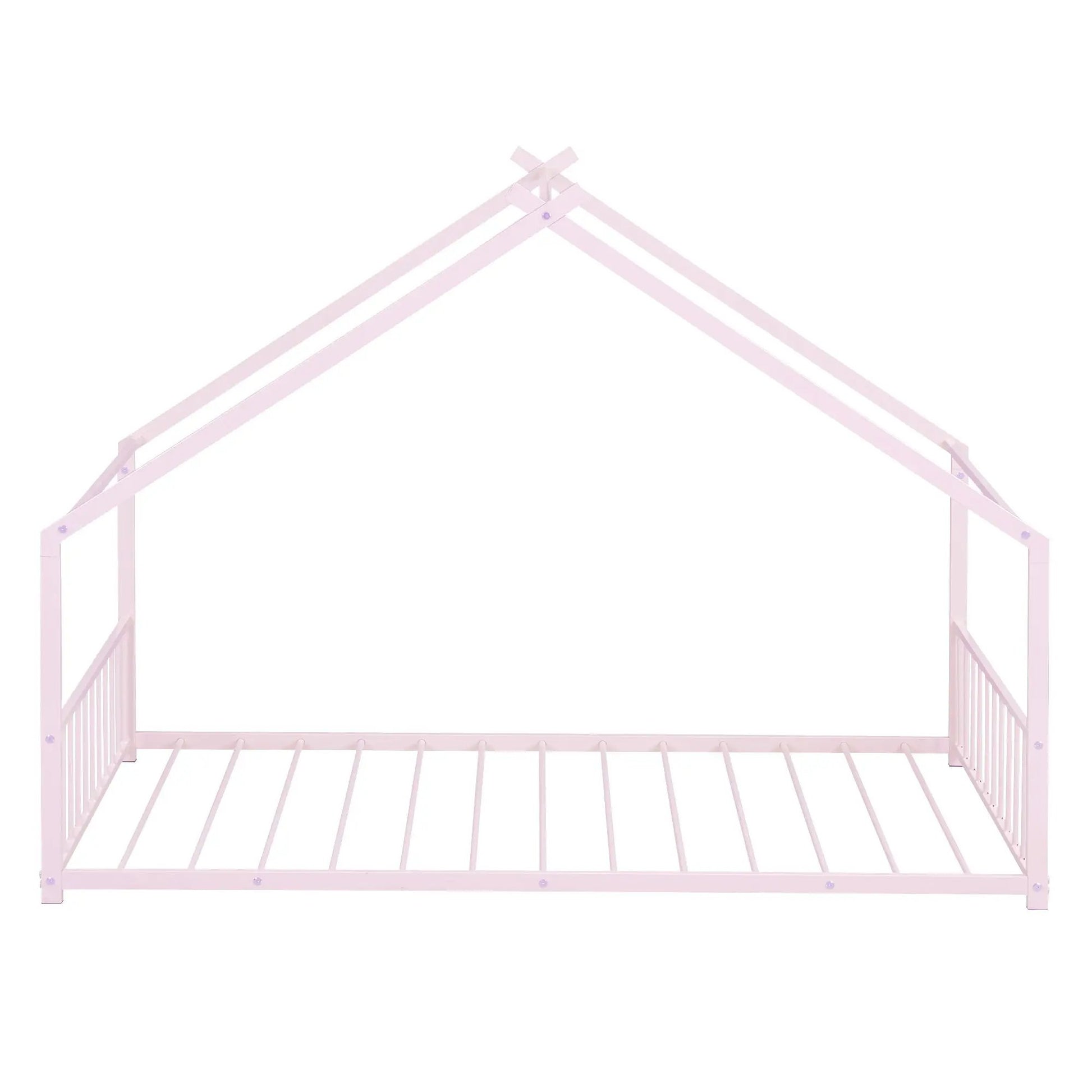 Metal House Bed canopy pale pink metal cross braces Unique Piece Furniture Canopy Bed on Tampa Home & Garden Store