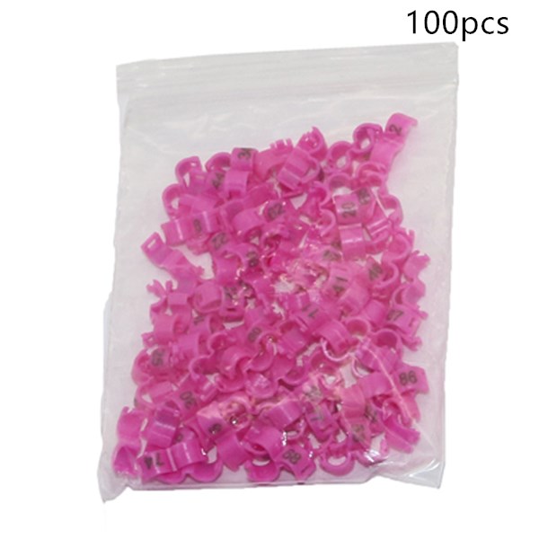 Bird foot ring split rings pink plastic, 100 pcs from Sell My Stuff on Tampa Home & Garden Store
