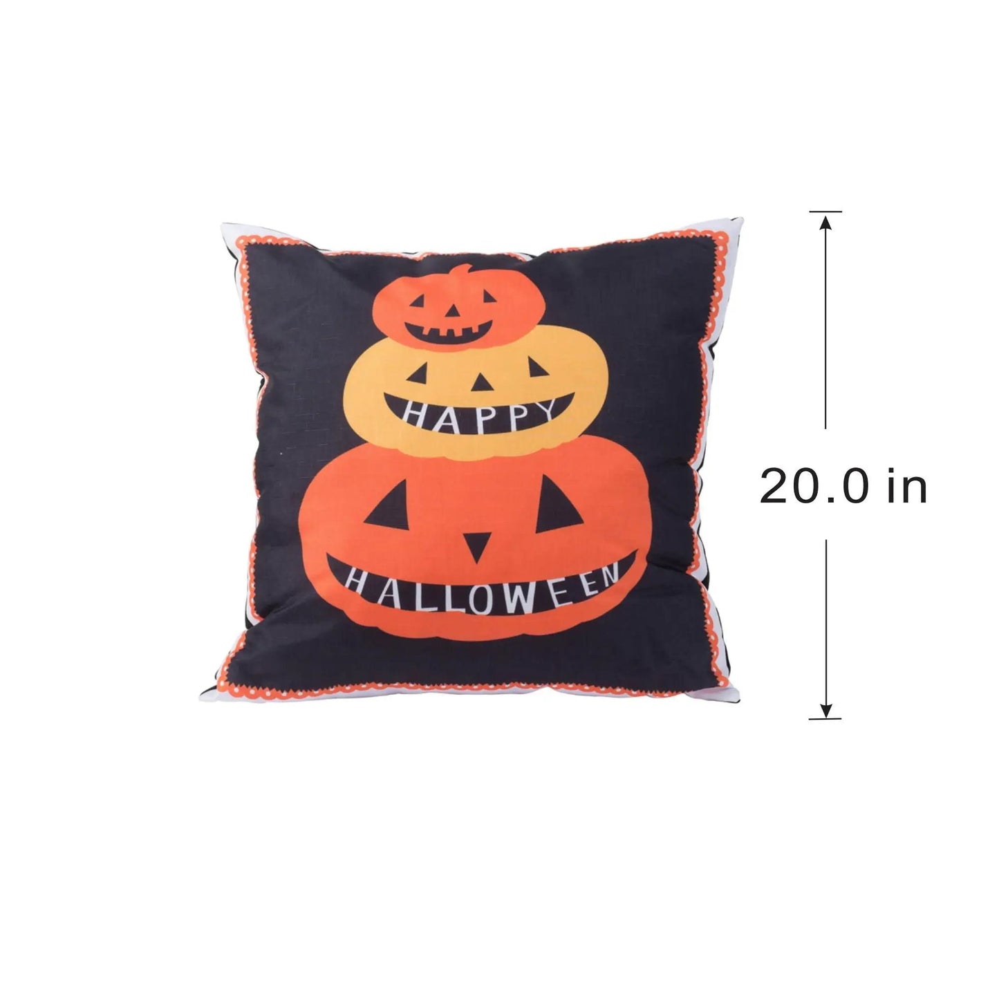 Halloween Pumpkin Pillow Black and Orange