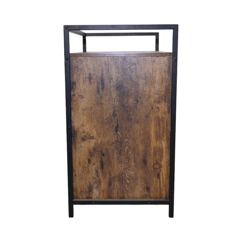 Rustic Cat House pet bed with distressed wood panel and black metal frame HouseOfZazla on Tampa Home & Garden Store