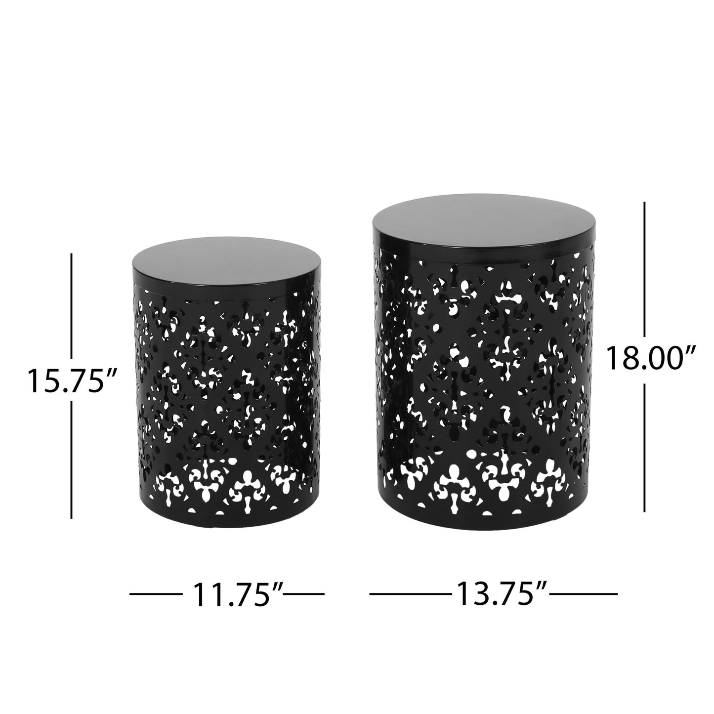 Modern Metal Outdoor End Table For The Patio