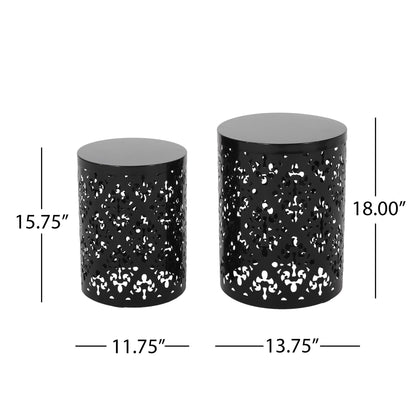 Modern Metal Outdoor End Table For The Patio