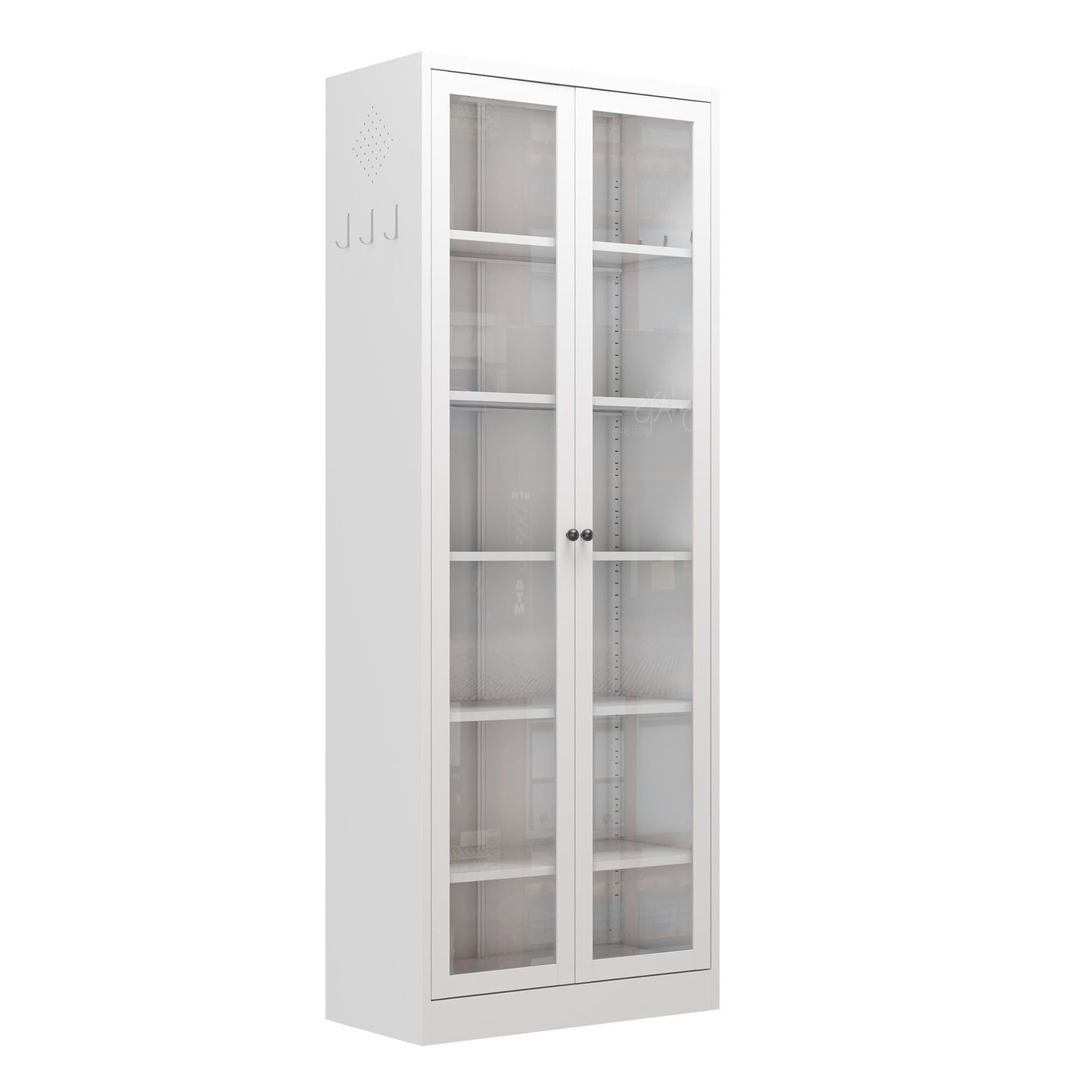 White Metal Kitchen Pantry Cabinet with Shelves