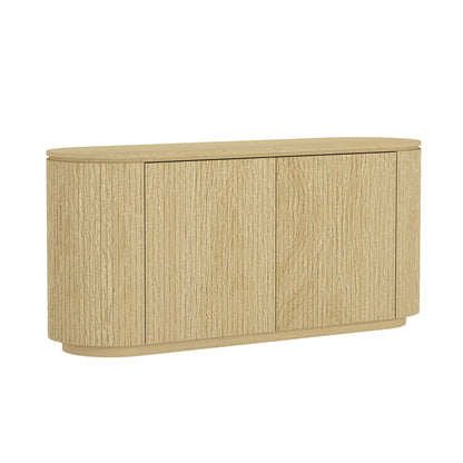 Oak Sideboard with front handle-free doors and adjustable shelves 60in wide HouseOfZazla on Tampa Home & Garden Store