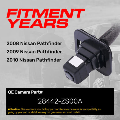 Master Tailgaters OEM backup camera for Nissan Pathfinder (2008-2010), black housing, 28442-ZS00A on Tampa Home & Garden Store
