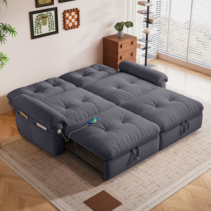 77 Inch Modern and Cozy Convertible Sofa Bed